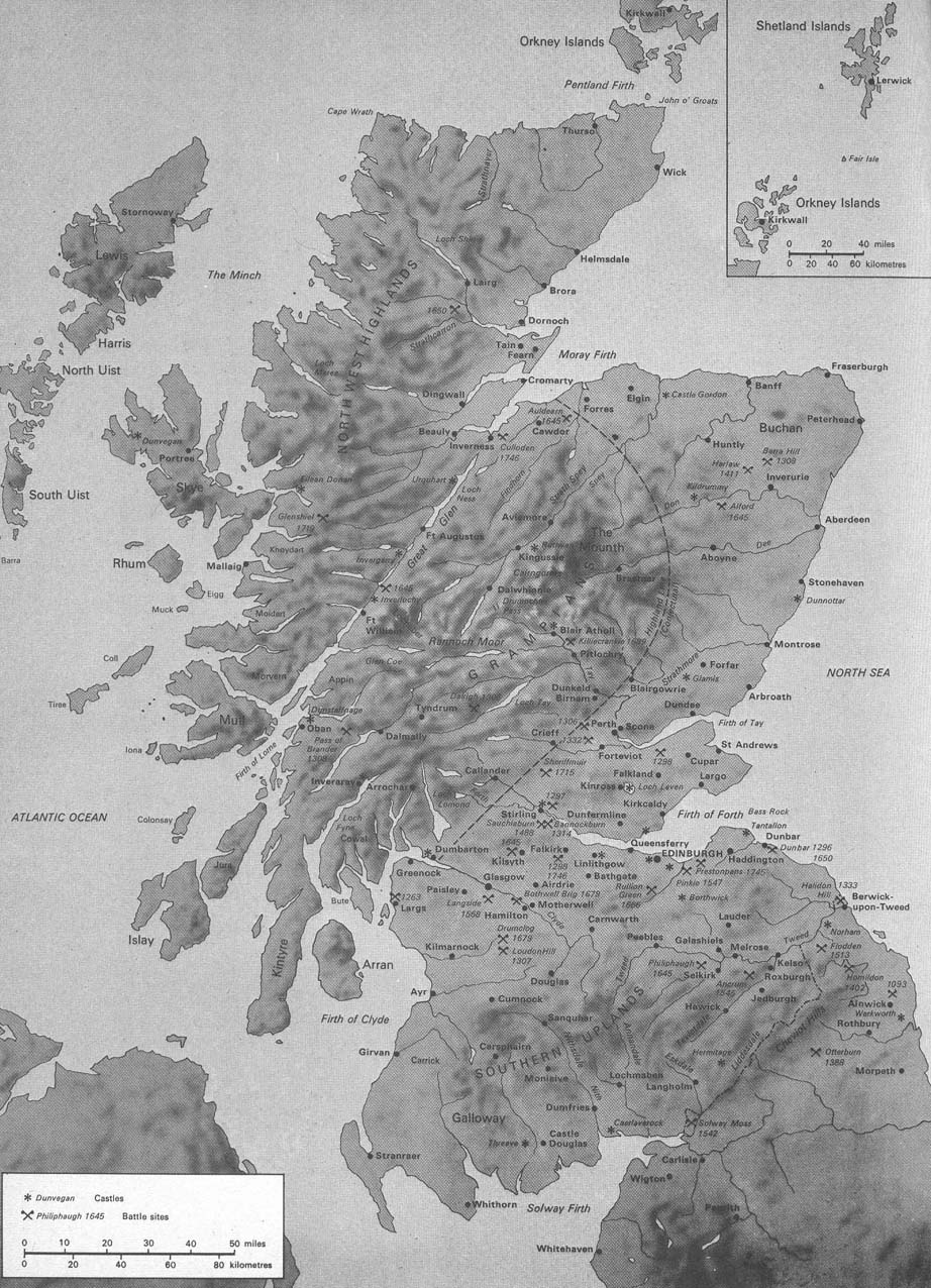 Map of Contemporary Scotland