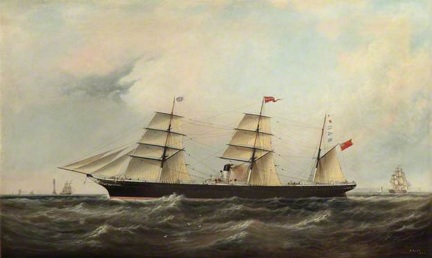 painting of the “S.S. Scotland”  by John Scott