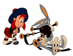 Bugs Bunny plays the bagpipes