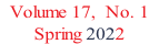 Volume 17,  No. 1        Spring 2022
