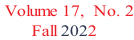 Volume 17,  No. 2        Fall 2022