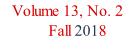Volume 13, No. 2       Fall 2018