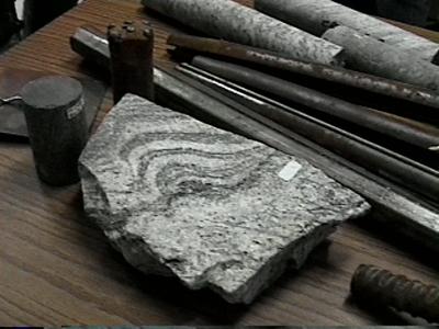 Rock and core samples